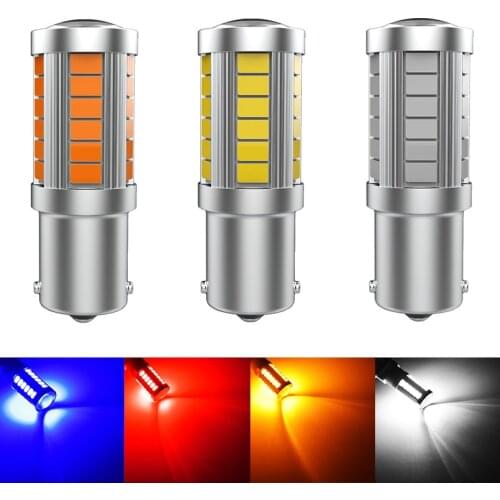 1pcs 1156 P21W BA15S Led Canbus Led Backup Reverse Lights 1157 BAY15D 3156 3157 7440 T20 WY21W 7443 W21W LED Turn Signal Lights