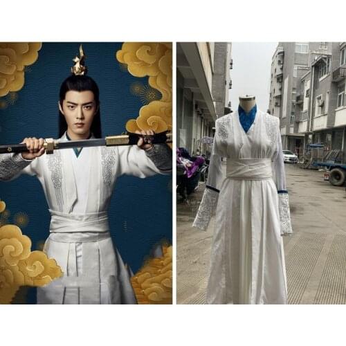 10 Designs Xiao Zhan Male Costume Hanfu Swordman Cosplay Hanfu for TV Play Qing Yu Nian Stage Performance Costume