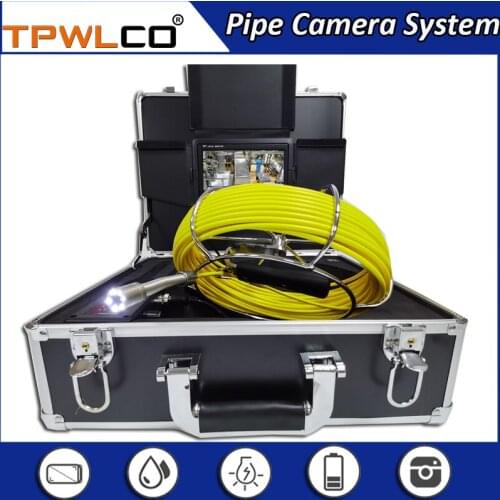 7inch Display Underwater Industrial Pipe Wall Video Plumbing System With Sun-visor 17mm Endoscope Inspection Camera Head 20m