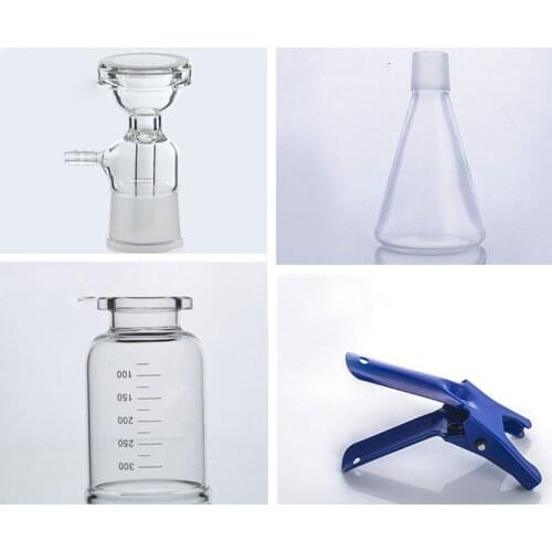 1000mL Vacuum Filtration Apparatus with Rubber Tube Glass Sand Core Liquid Solvent Filter Unit Device Laboratory Equipment