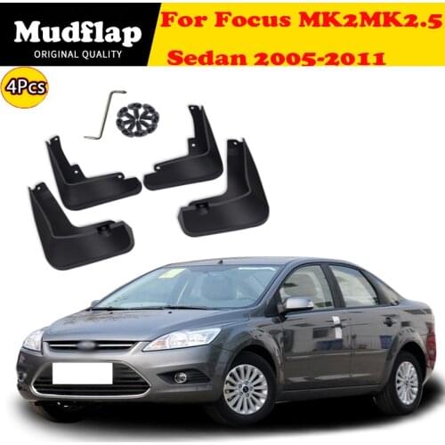 Car Mud Flaps For Ford Focus 2 MK2 MK2.5 Saloon Sedan 2005 2006 2007 2008 2009 2010 2011 Mudguard Splash Guards Fender Mudflaps