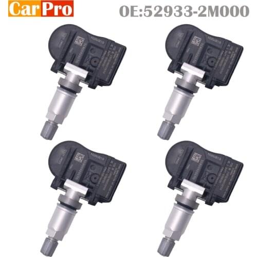 4 Pieces Tire Pressure Sensor 52933-2M000 TPMS for Hyundai Accent Elantra Genesis Kia forte Optima Sorento Soul 315Mhz