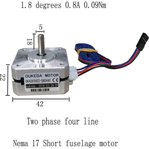 Short body ultra-thin body 22mm 0.09Nm 1.8 degrees two-phase four-wire thickness 22 42 stepper motor