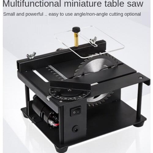 Miniature Precision Table Saw, Mini Electric Saw, Small Household Table Saw, Portable Woodworking Sliding Table Saw, Multifuncti