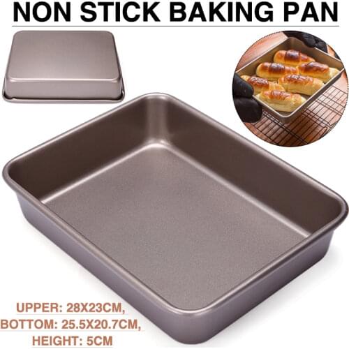 Newest Rectangular Carbon Steel Baking Pan Cake Cheese Bread Pizza Sausage Nonstick Baking Tray DIY Baking Tools Used For Oven