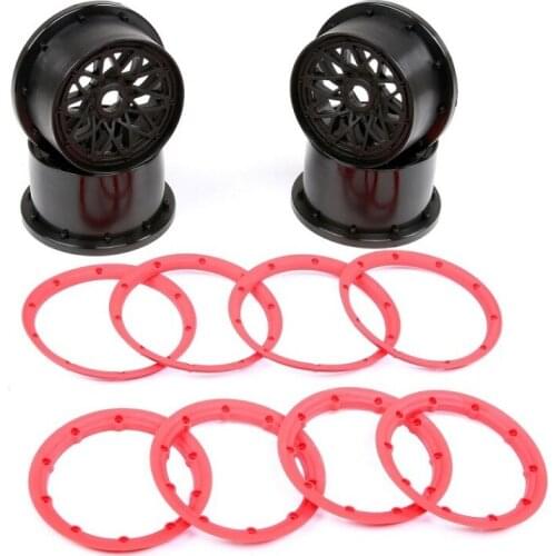Front & Rear Wheel Hubs and Beadlocks Set (Gen.5) Fit for 1/5 HPI ROVAN ROFUN KM GTB TS BAJA 5B RC CAR PARTS