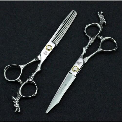6" razor professional barber scissors japan Hairdressing Scissors Hairdresser Hair Clipper Comb Thinning Shears hair cut tools