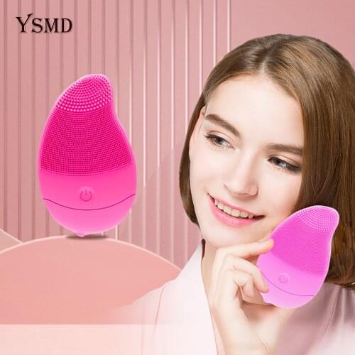 Ultrasonic Facial Cleansing Brushes Electric Cleaning Brush Silicone Cleanser Brush Massager for face Deep Cleaner USB Charge