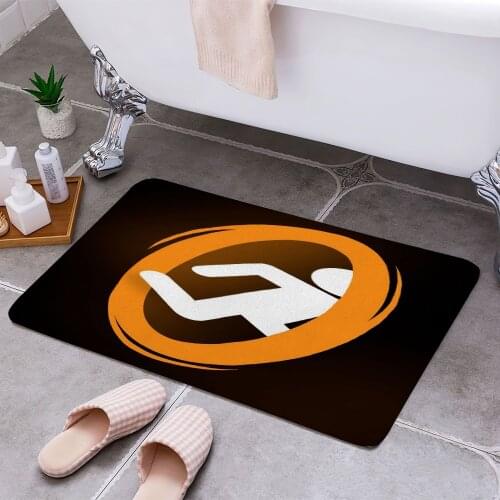 Portal Orange 3D Print Doormats Rectangle Non-Slip DoorMat Bedroom Kitchen Entrance Print Door rugs Dropshipping