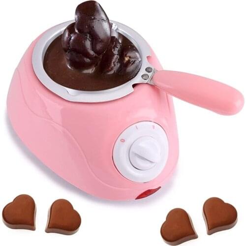 Chocolate Candy Melting Pot Fountain Fondue DIY Kitchen Tools Chocolate Melt Pot Melter Machine 220V EU