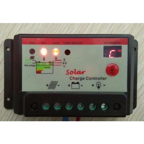 Solar systerm charging controller 10A 12V/24V Solar Light PWM charge controller