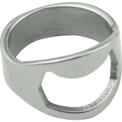 Unique Creative Versatile Stainless Steel Finger Ring Ring-Shape Beer Bottle Opener RERI889