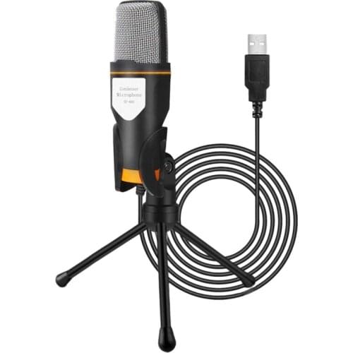 PC Microphone USB Game Microphone Plug and Play with Tripod Bracket for Recording Podcasting and Streaming Media
