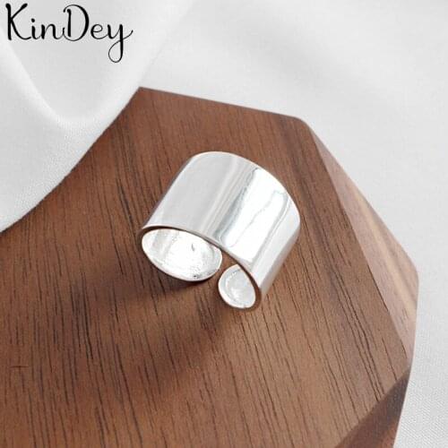 Exaggerated Gothic Large Smooth Glossy Chains Rings For Women Charm Engagement Jewelry Girls Open Finger Knuckle Rings