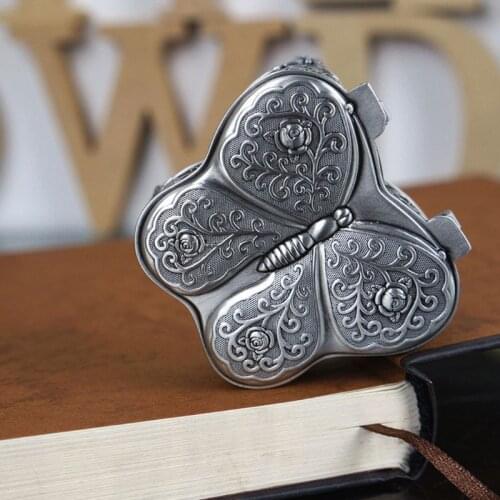 Vintage Metal Jewelry Box Treasure Trinket,Ring Earrings Necklace Keepsake Gift X7JB