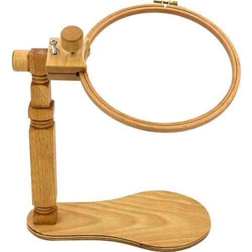 Rotating Embroidery Frame Holder, Wooden Embroidery Frame with Rotatable Hoop, for Most Sizes Arts and Crafts Sewing