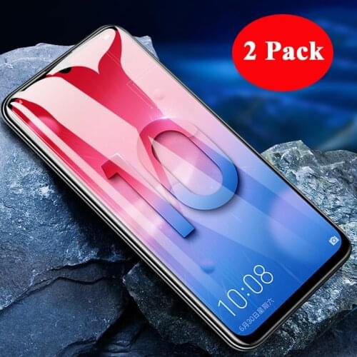 MUCHI 2 Packs Full Tempered Glass For Huawei P Smart 2019 Screen Protector Film For Huawei Honor 10 Lite 6.21"Inch