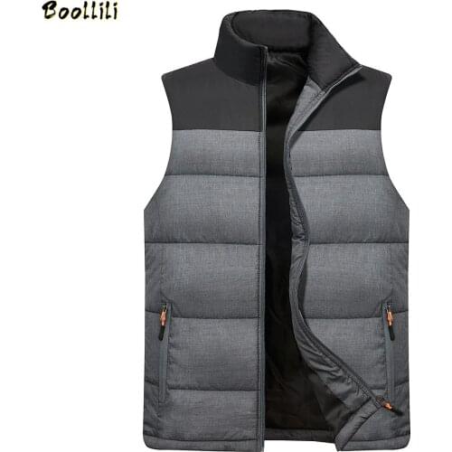 Winter Jackets Waistcoat Mens Sleeveless Solid Zipper Coat Men Overcoat Warm Vests Male Plus Size 4XL High Quality