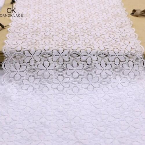 1 yard Elastic lace cloth 15cm white lace decoration, DIY technology, packaging materials for gifts