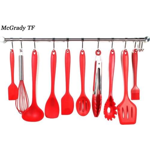 10Pcs/set Silicone Utensils,Cooking Utensil Set Spatula,Spoon,Ladle,Spaghetti Server,Slotted Turner.kitchen Cooking Tools