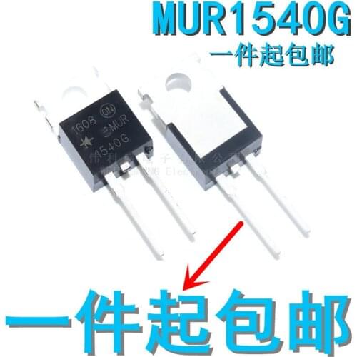 10PCS/LOT Mur1540g U1540 Direct Plug TO-220 Ultra-High Speed Rectifier Diode 400V 15A