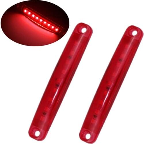 2PCS LED Lights For Trailer LED Truck 24v 9 SMD LED Auto Car Bus Truck Side Marker Lights Red