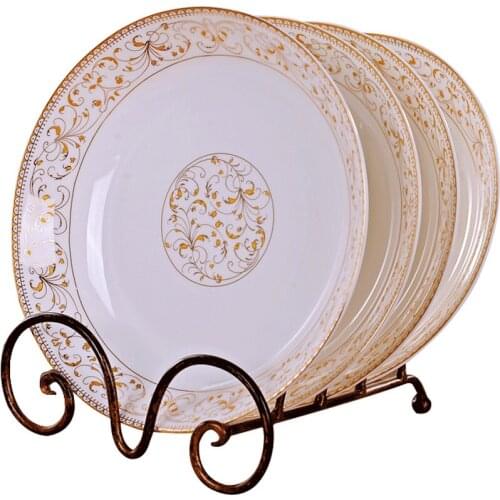 4pcs/set Chinese Dining Room Ceramic Tableware 8*inch Deep Jingdezhen Bone China Porcelain Dinnerware Soup Dishes Sushi Plates