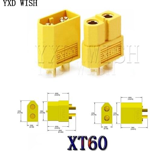 60pcs XT60 XT-60 Male Female XT 60 Bullet Connectors Plugs For RC Lipo Battery Diy Connector Kit