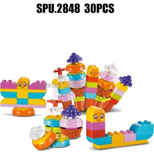 66001 30pcs Urban Dream Candy Ice Cream Large Particle Educational Building Block Toy