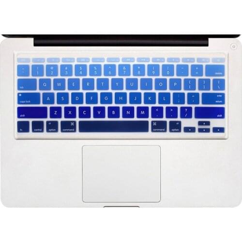English (US) Keyboard Cover Silicone Protector Compatible for MacBook Air 11 inch model A1370 A1465, Gradient Color