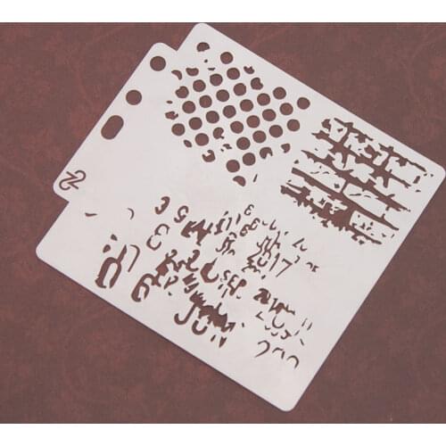 Words Digital Spray Pattern Pre-Drawing Lace Ruler Spray Masking Version Drawing Masking Hollow Out Template DIY Scrapbook Paper