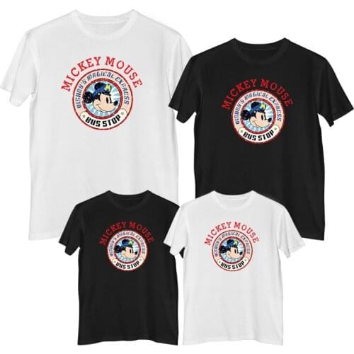 Disney Mickey Mouse Donald Duck T-shirt Summer Comfortable 100%cotton Fashion Mens Women tee shirt Children clothes family look