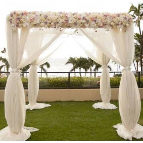 Hot 3M*3M*3M white square canopy drapery with stainless steel Pipes,wedding decoration wedding backdrop