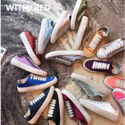 Jenny&Dave sneakers womeblogger high street vintage silk satin comfort colorful women shoes sneakers women shoes woman plus size