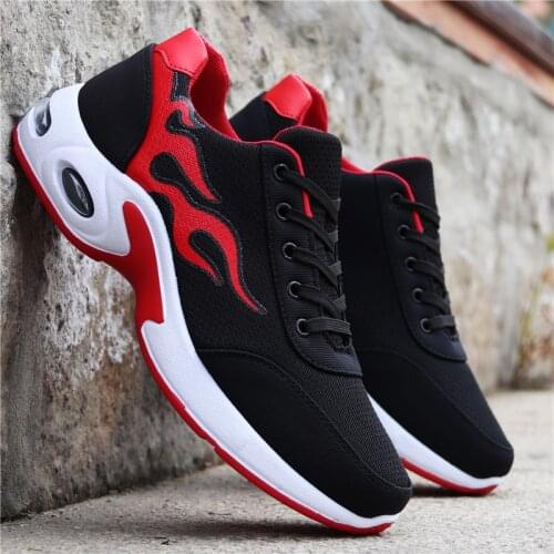 2021 New Mens Shoes Sports Casual Shoes Breathable Outdoor Men' Sneakers Air Cushion Jogging Shoes Tennis Masculino Shoes Black