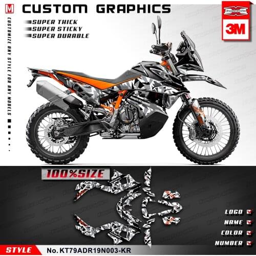 KUNGFU GRAPHICS Motorcycle Stickers Motorbike Wraps Decor Protector Decal Kit for 790 ADV Adventure R 2019 2020