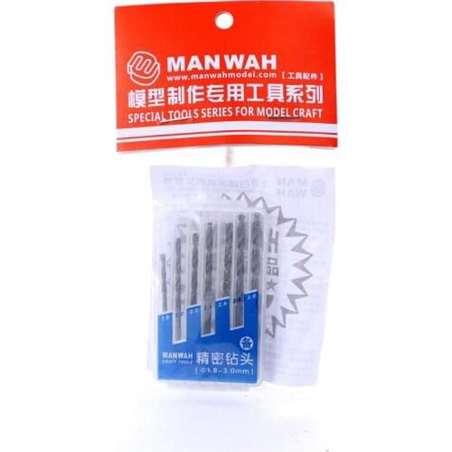 MANWAH MW-2164 White Steel High Speed Steel Drill Bits (1.8mm - 3.0mm; 7pcs)