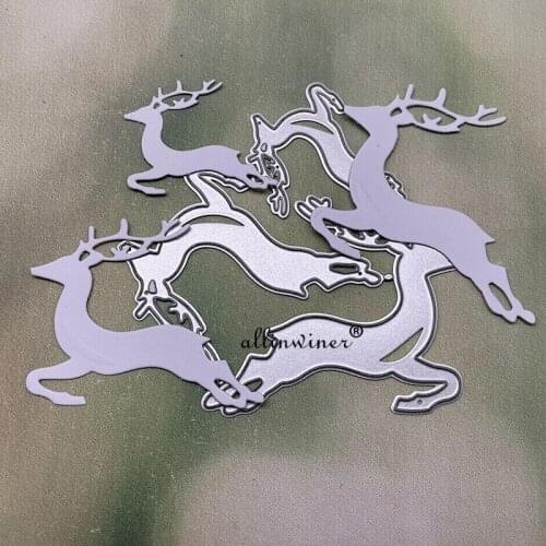 Three fawns Metal Cutting Dies Stencils Die Cut for DIY Scrapbooking Album Paper Card Embossing