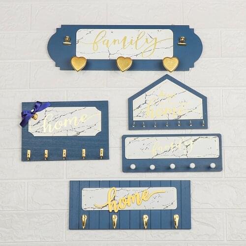 Wall Hanging Wood Key Hanger Holder Coat Hook Vintage Hallway Home Space Saving Small Bedroom Door Back Decorative Room Rack