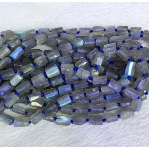 Natural Genuine High Quality Flash Light Gray Labradorite Nugget 6-8mm