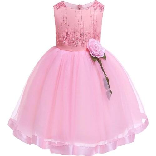 Baby Girls Clothes Elegent Flower Princess Dress of Girl Birthday Wedding Party Dresses Kids Tutu dress Costume girls clothing