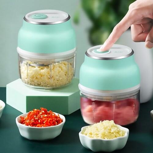 Garlic Press Electric Mini Vegetable Onion Garlic Quick Chopper Slicer Dicer Fruit Vegetable Cutter Peeler Fruit Vegetable Tool