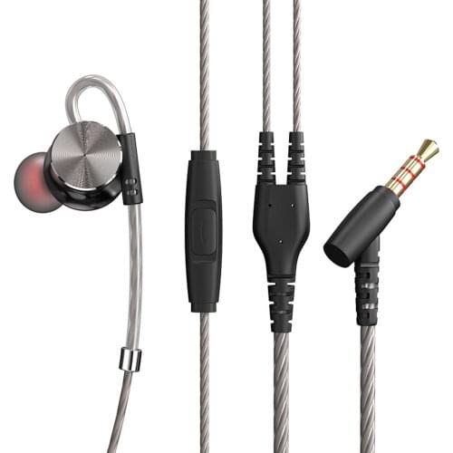 QKZ DM10 Type-C In-ear Headphone Bass Subwoofer 3.5mm Wired Earphone Magnetic Suction Line Control with Mic Sports Headsets