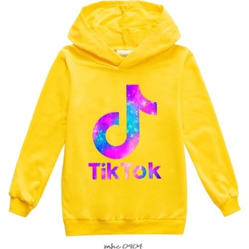 Tik Tok Girls Kids Cartoon Colorful Hoodie Baby Children Home School Print Hoody Coat Tops Sweatshirt Casual Clothes
