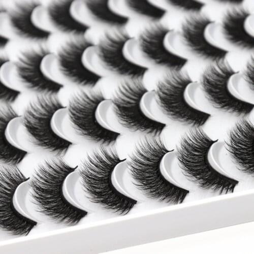NEW5/10/20Pairs 3D Faux Mink Eyelashes Natural Thick Long False Eyelashes Dramatic Fake Lashes Makeup Extension Eyelashes maquia