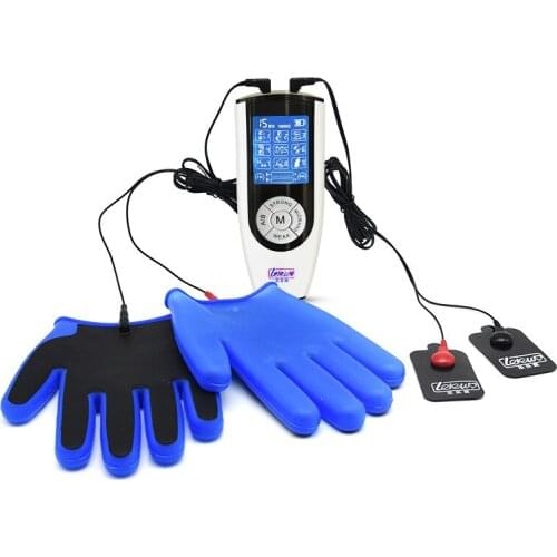 Sex Shop electric shock Silicone Gloves Breast Body Massage Pad adult erotic Kit Toys for man woman excellent sex Product SM