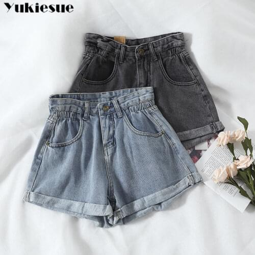 Plus size wide leg womens shorts woman 2020 summer high waist denim shorts for women short femme jeans womens clothing ladies