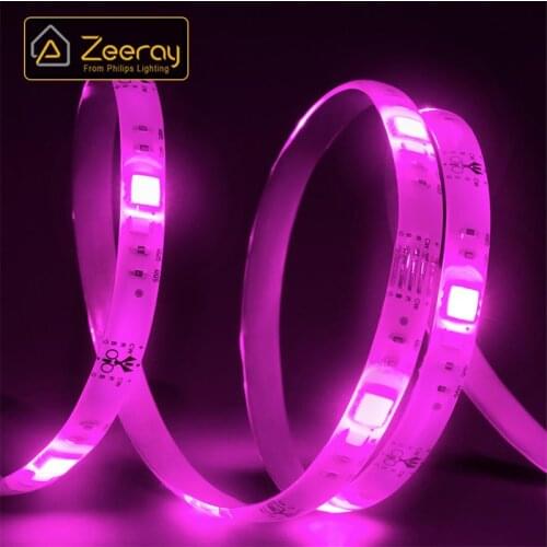 Zeeray USB RGB Color Lightstrip 1m Wifi Smart Control Mood Ambiance Light Strip from Philips work with Mijia Google Assistant