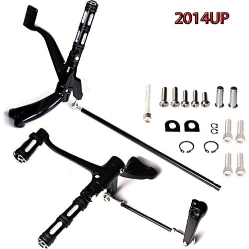 Gloss Black Forward Controls Edge Cut Pegs Levers Linkages For Harley Sporster XL 883 1200 2014-2020