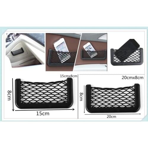 Universal black car seat side net storage pocket for Toyota 4Runner Sienna Sequoia Prius GR Camry i-TRIL